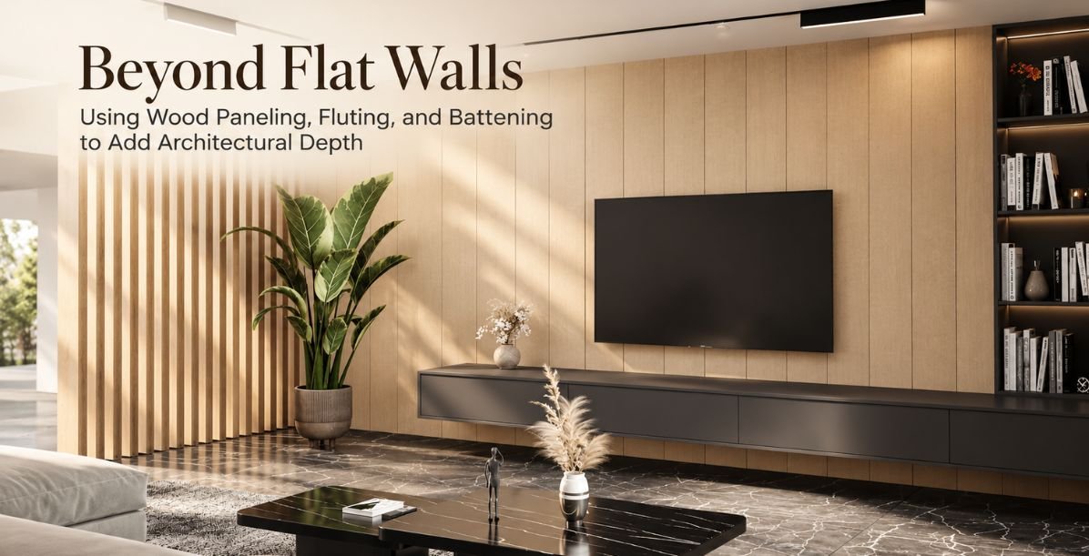 Beyond Flat Walls: Using Wood Paneling, Fluting, and Battening to Add Architectural Depth